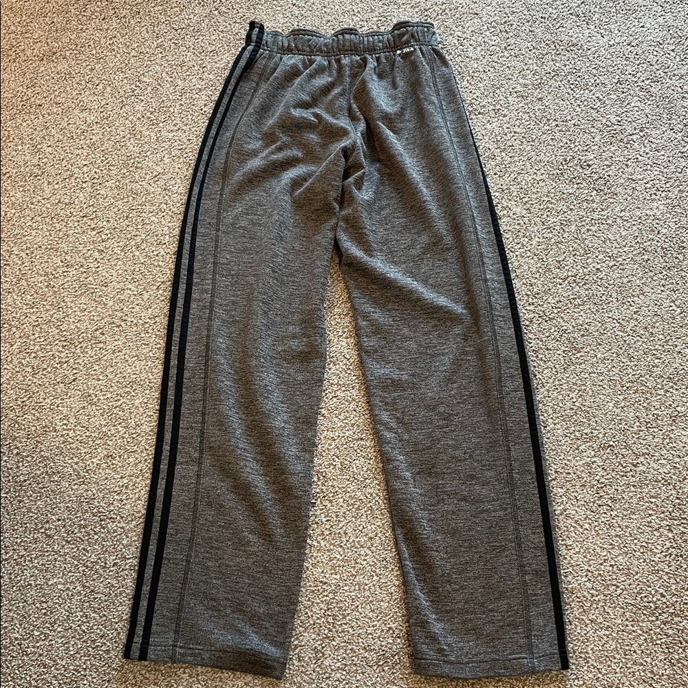 Adidas Women’s Small Charcoal Sweatpants with Black Stripes - Picture 2 of 10